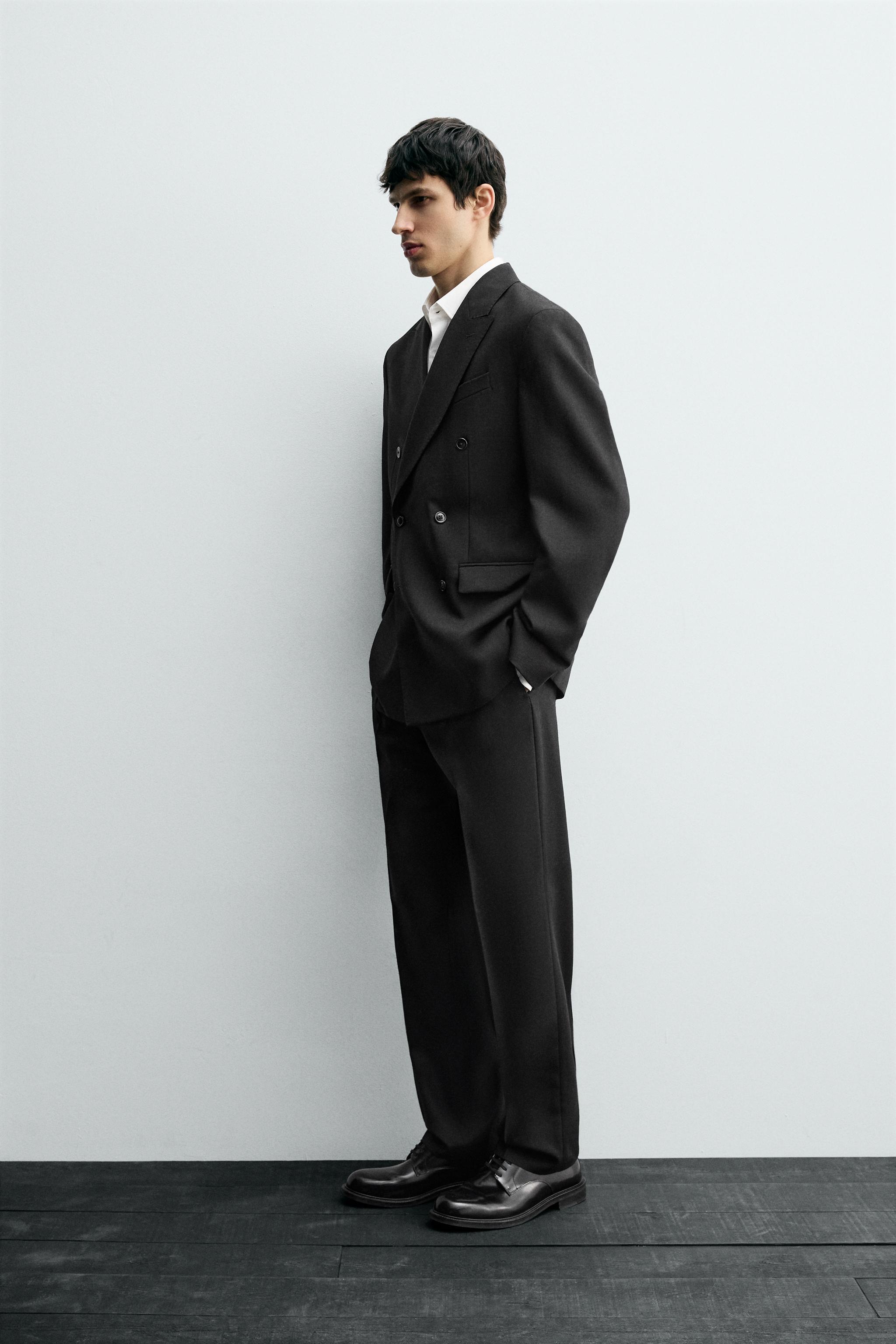 100% WOOL SUIT PANTS